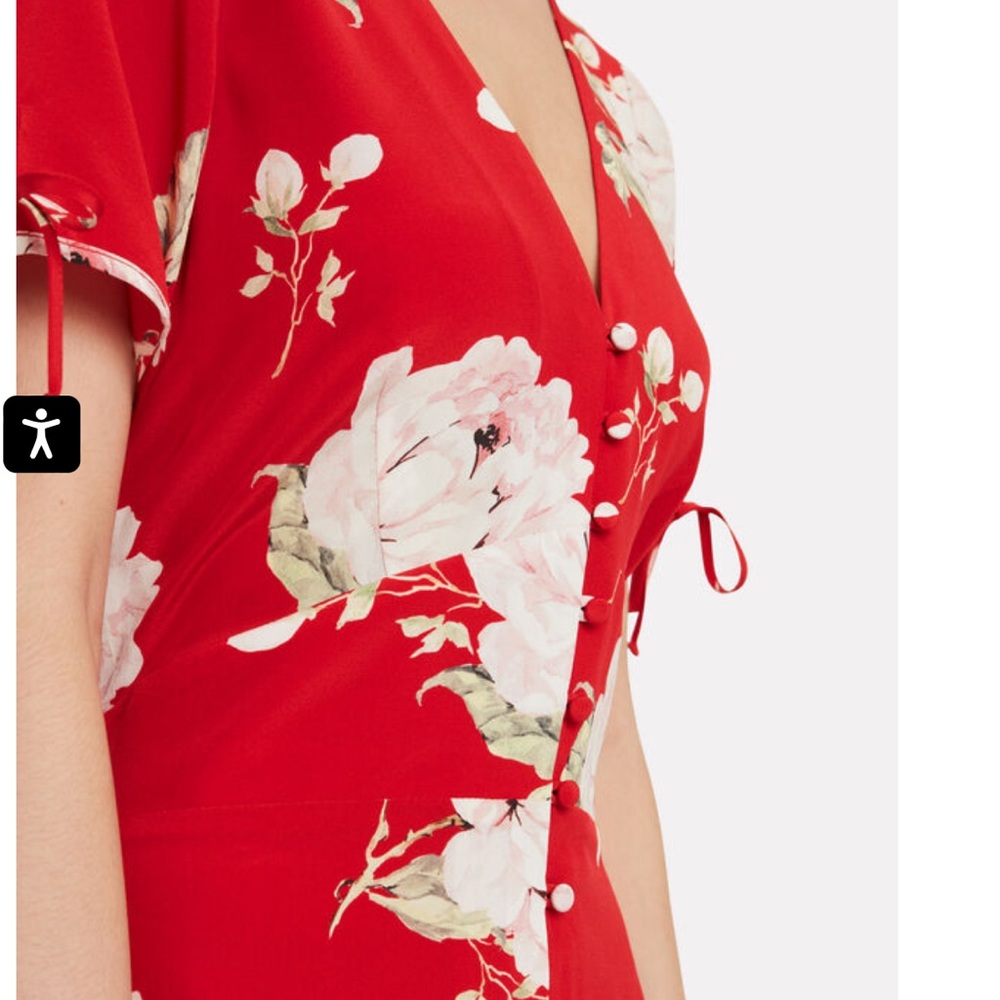 Intermix Lanoorya Silk Floral Dress Sz 4 - Picture 2 of 8